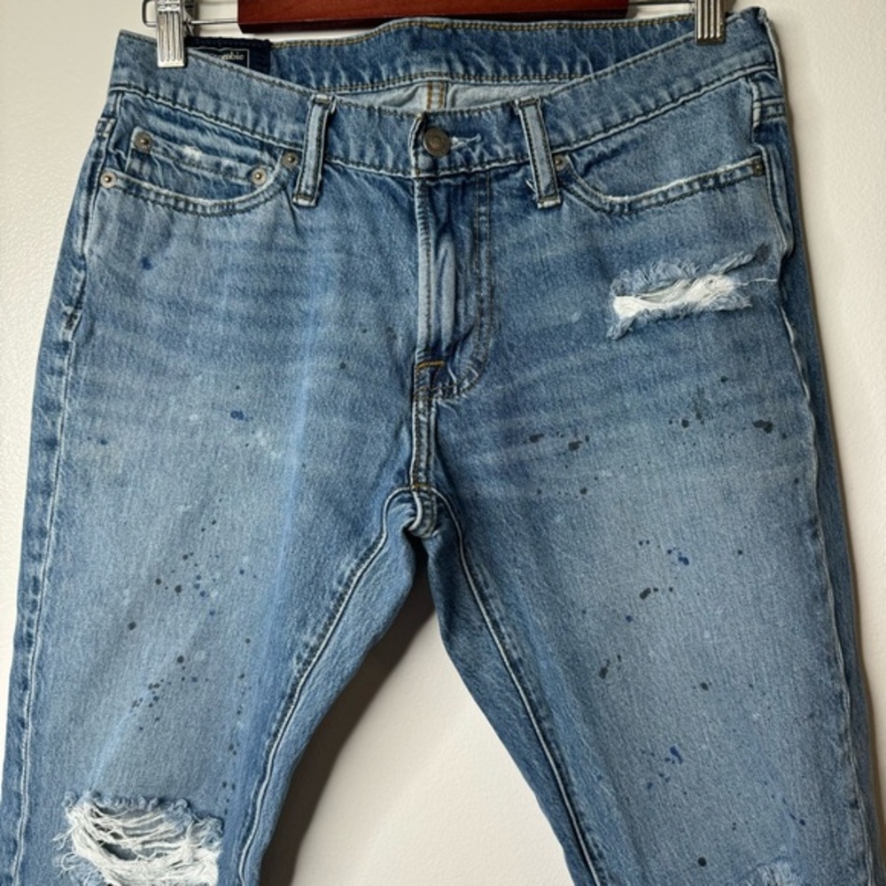 Abercrombie‎ & Fitch 29W 30L Langdon Slim Distressed Jeans